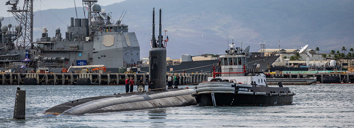 SANTA RITA, Guam (Dec. 16, 2021) - The Los Angeles-class fast-attack submarine USS Jefferson City (SSN 759) arrived at Naval Base Guam following a change of homeport from Pearl Harbor, Hawaii, Dec. 16.